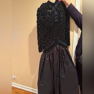 Vintage Black Long Sleeve Dress